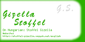 gizella stoffel business card